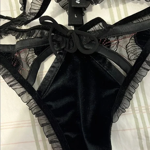 For Love And Lemons Black Lace Bra Intimates - Picture 3 of 3